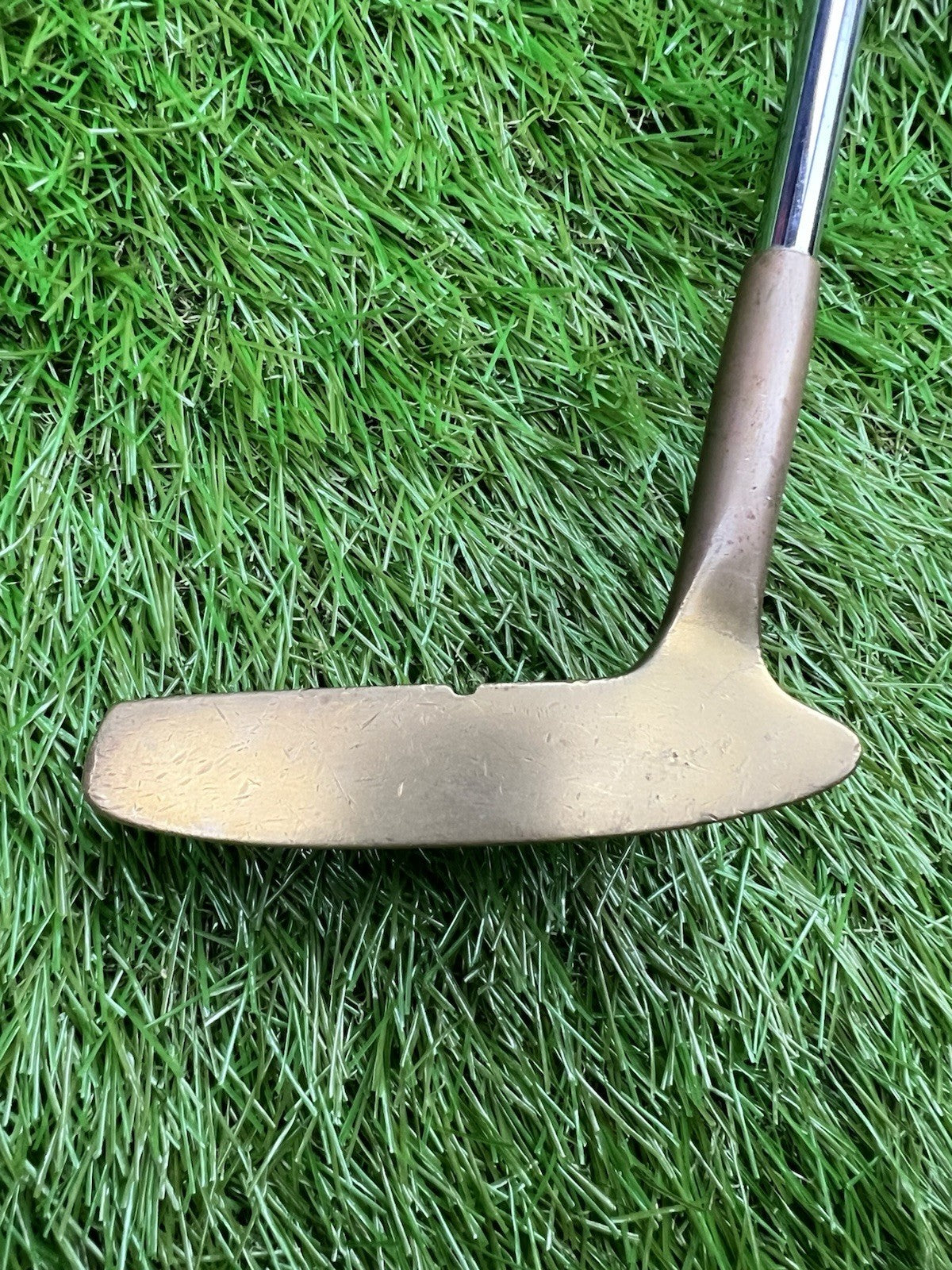 Brass Putter Blade Head RH Steel Shaft 36"