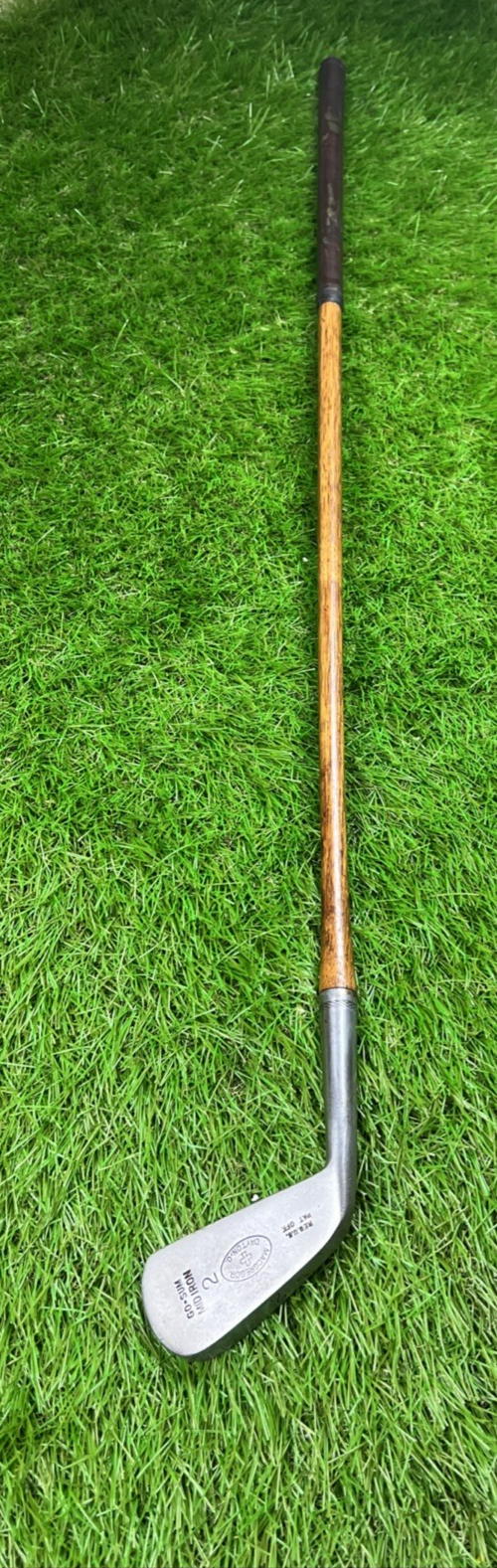 Rare Antique 1915 (ca.) Go-Sum Hickory Shaft 2 Iron LH Original Grip- Pristine