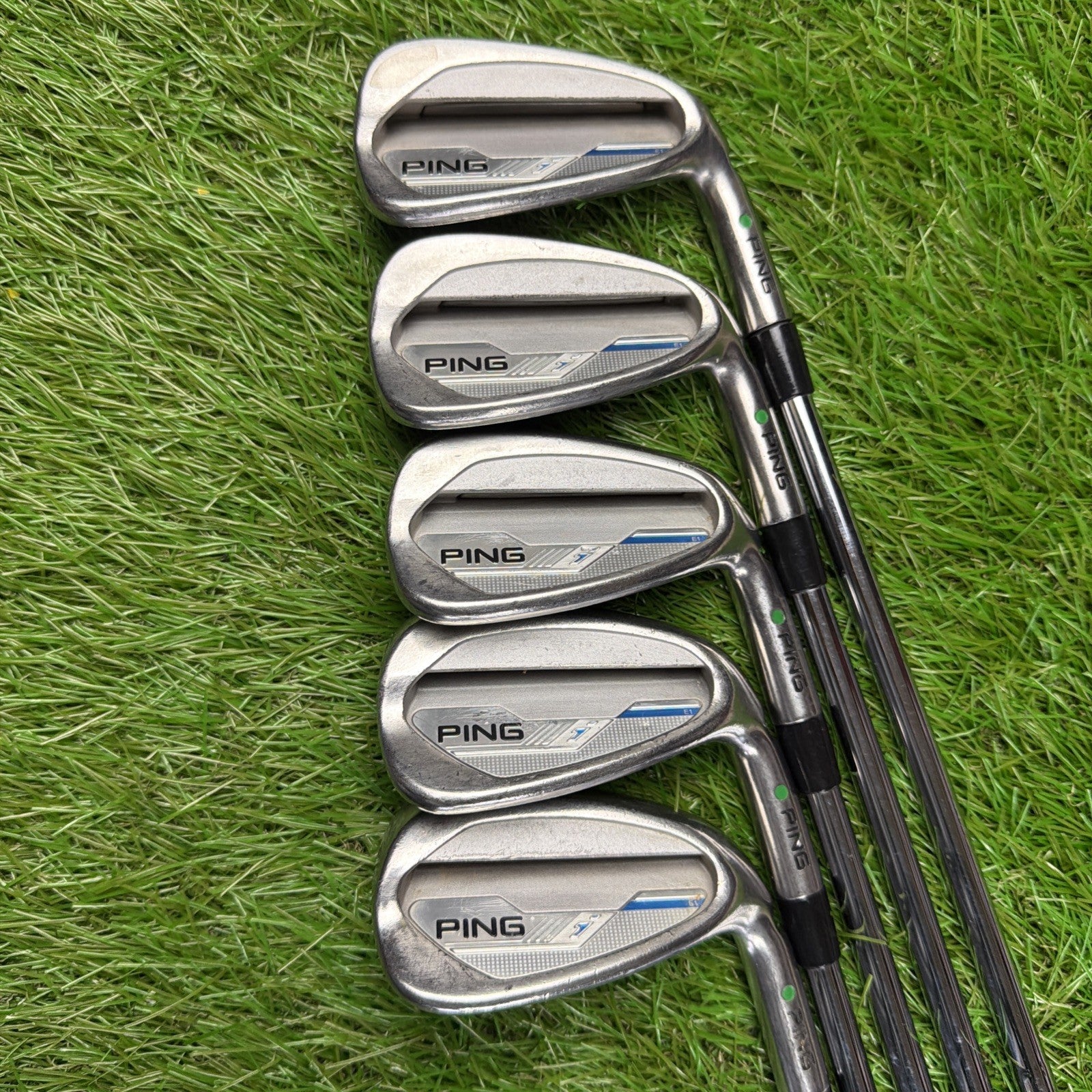 Ping i Series E-1 Iron Set 7-U Wedge Green Dot RH CFS Distance Reg Flex