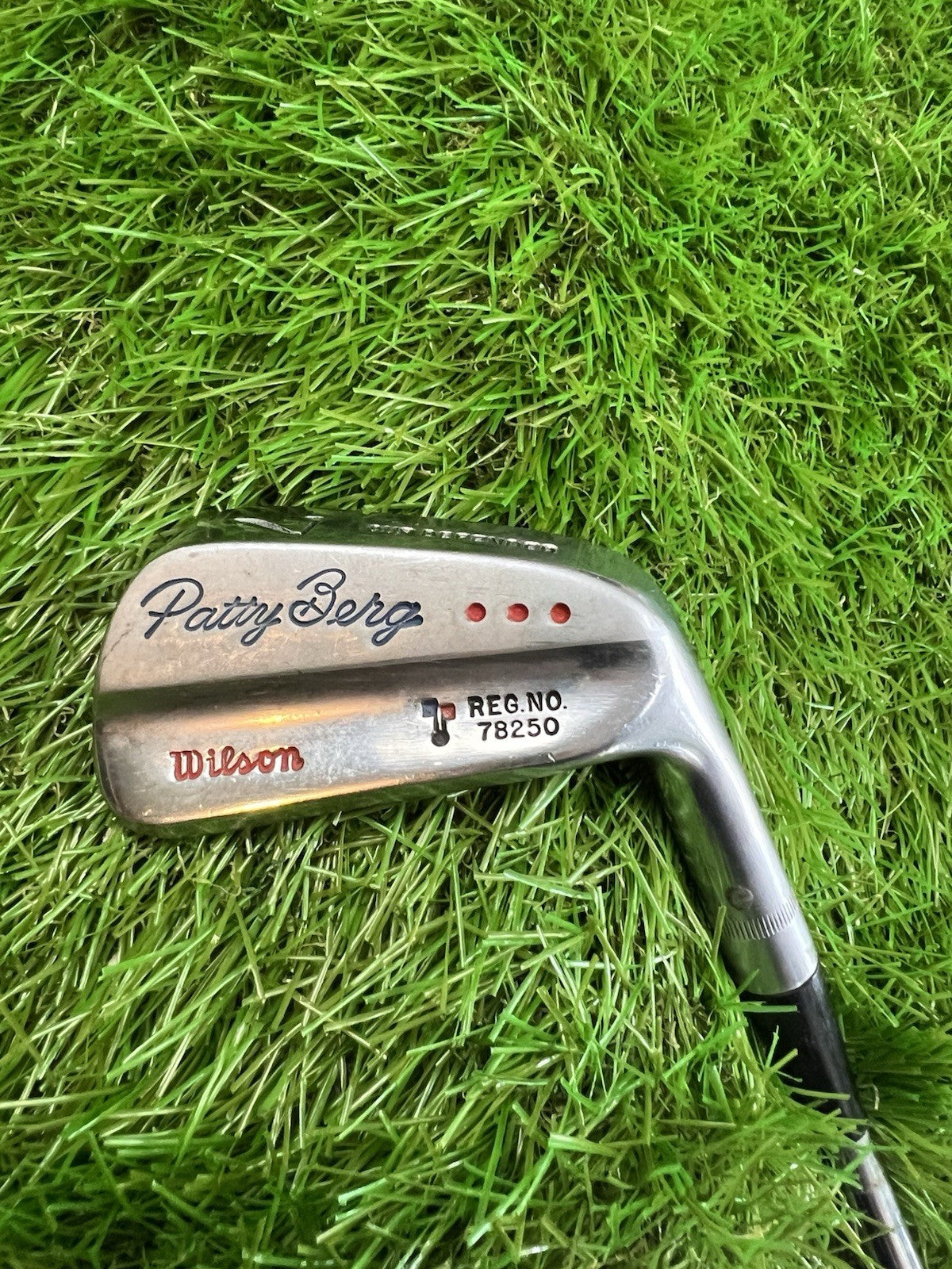Vintage Wilson Patty Berg 7 Iron Cup Defender RH  Steel Shaft Leather Grip 35"