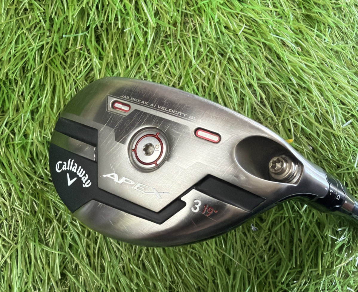 Callaway Apex 19° Hybrid Adj. Loft RH HZRDUS Smoke 6.0 Stiff Flex Shaft 40"