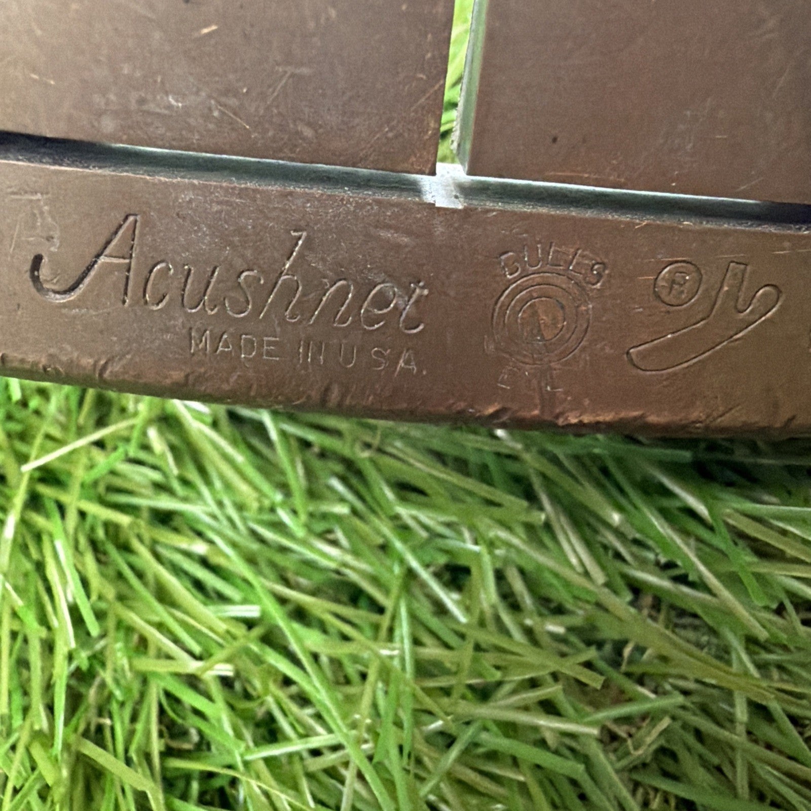 Vintage Acushnet Bullseye 34A Wide Flange Offset Putter RH 35"